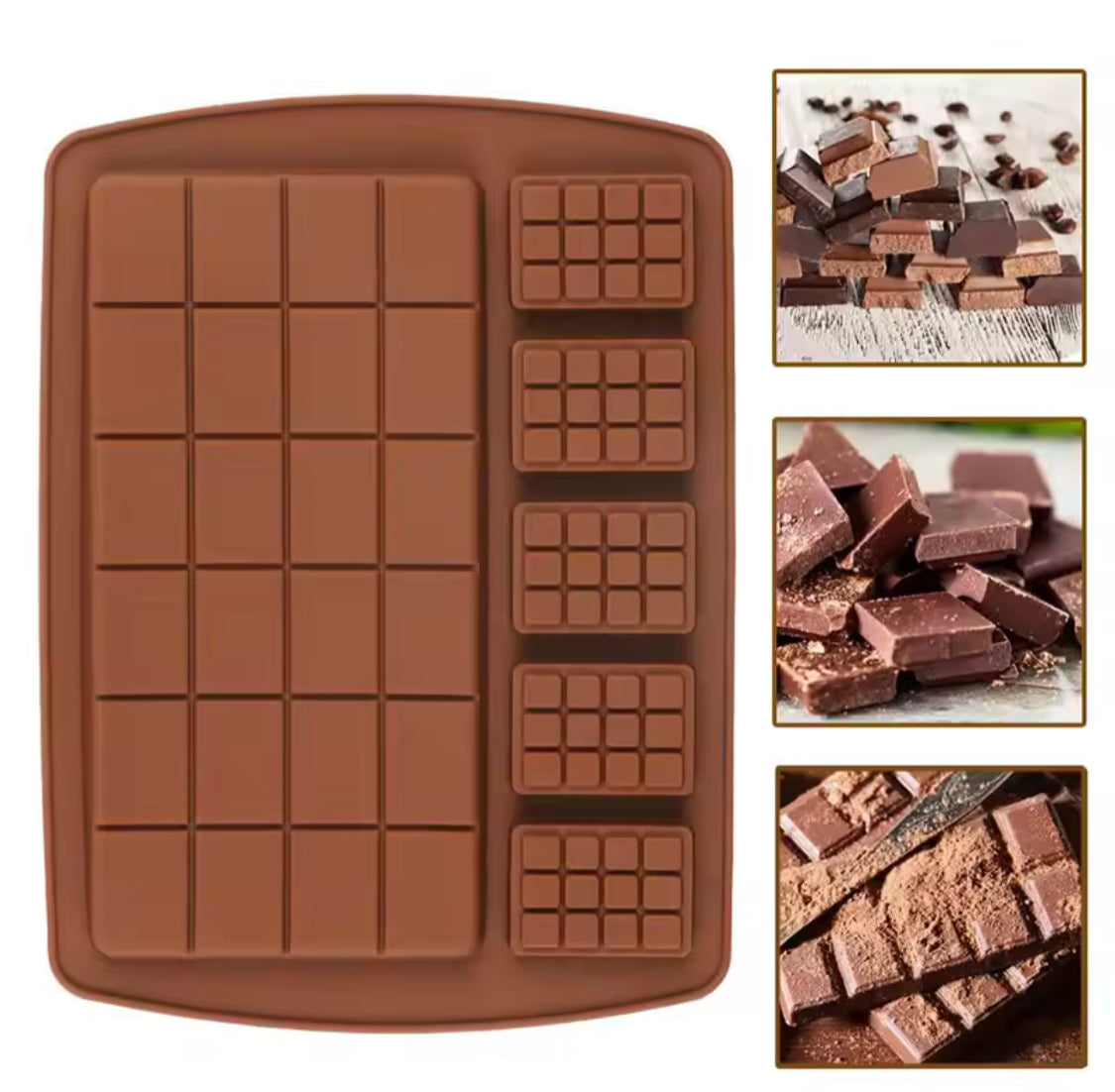 3D Silicone Chocolate Mold, Handmade Chocolate Bar Mold, Cake Decorating Tool 3D Silicone Chocolate Mold, Handmade Chocolate Bar Mold, Cake Decorating Tool